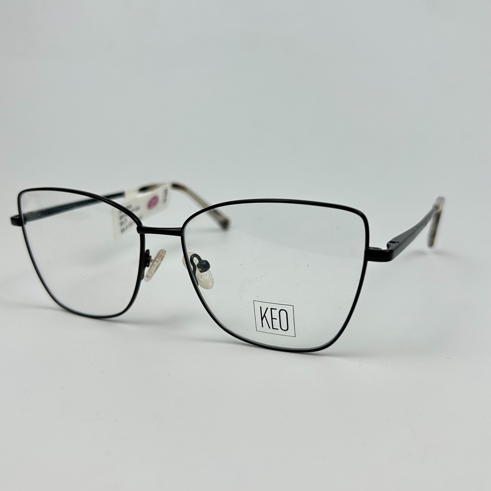 Keo Koen 661420116 Womens Eyeglasses Frame Black Cat Eye Full Rim 56-15-142 mm